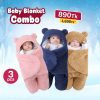 ৩ পিস অরিজিনাল চায়না Baby Blanket